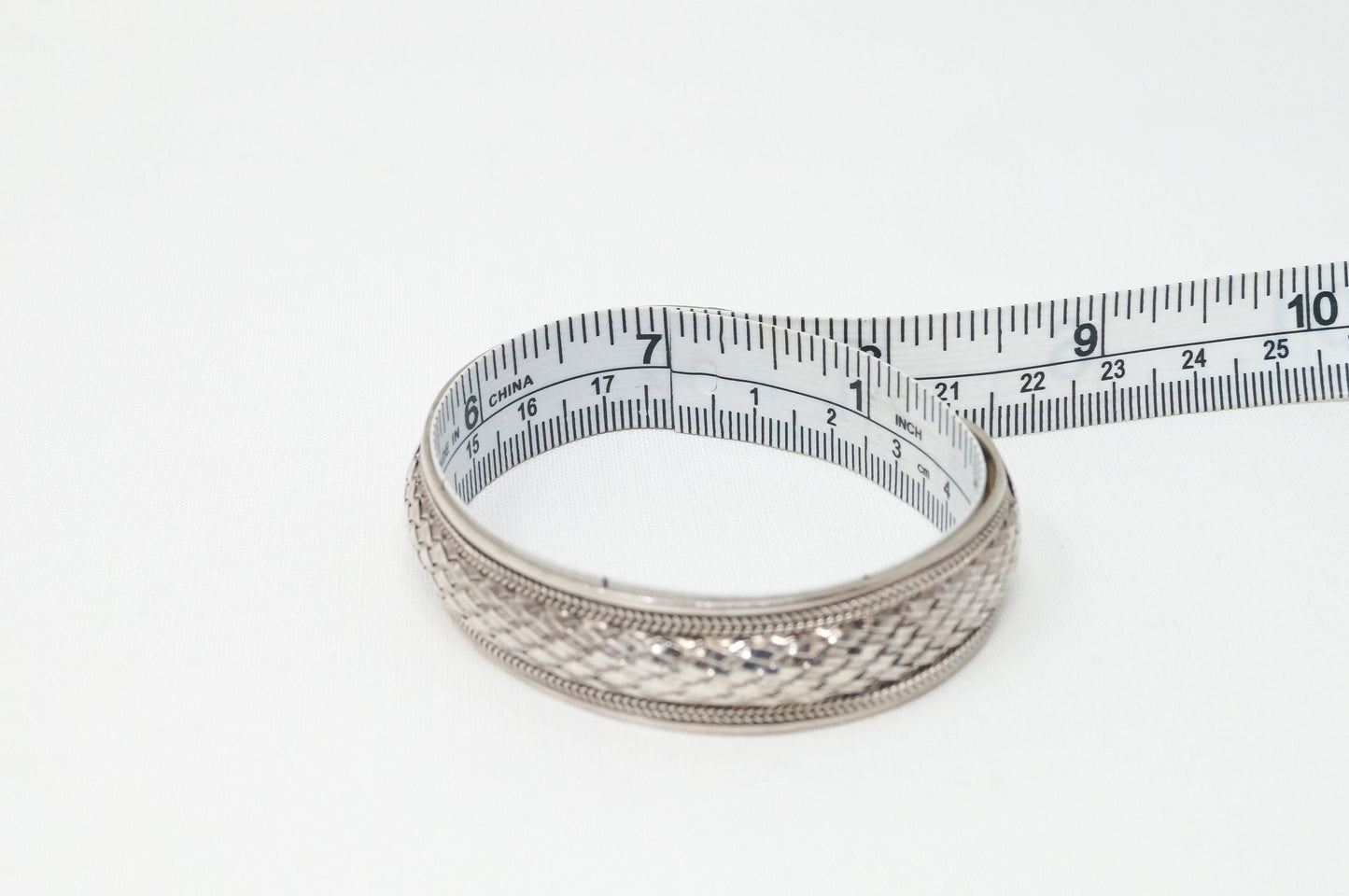 Vintage Designer FAS Basket Weave Braid Sterling Silver Southwestern Bracelet