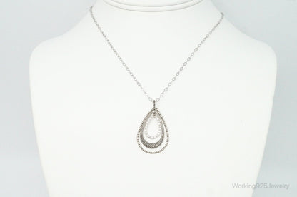 Designer Judith Jack Cubic Zirconia Marcasite Sterling Silver Necklace