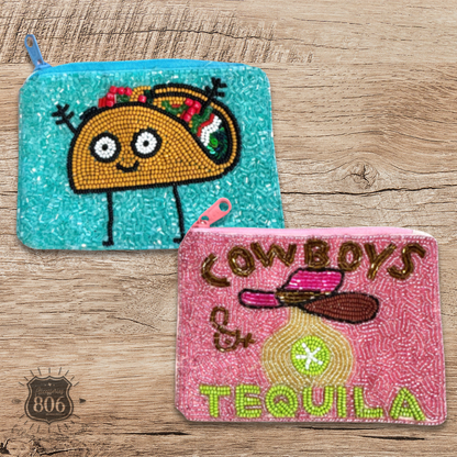 Western beaded coin purse