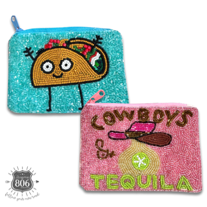 Western beaded coin purse