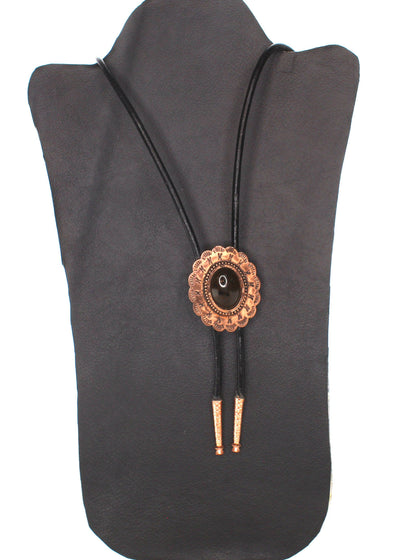 Southwestern Copper Concho Bolo Tie