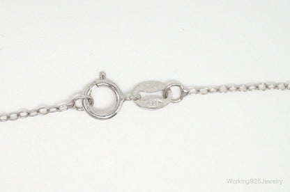 Blue Diamonds Gecko Sterling Silver Necklace