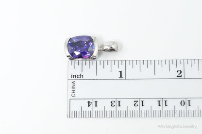 Vintage Amethyst Sterling Silver Necklace Pendant