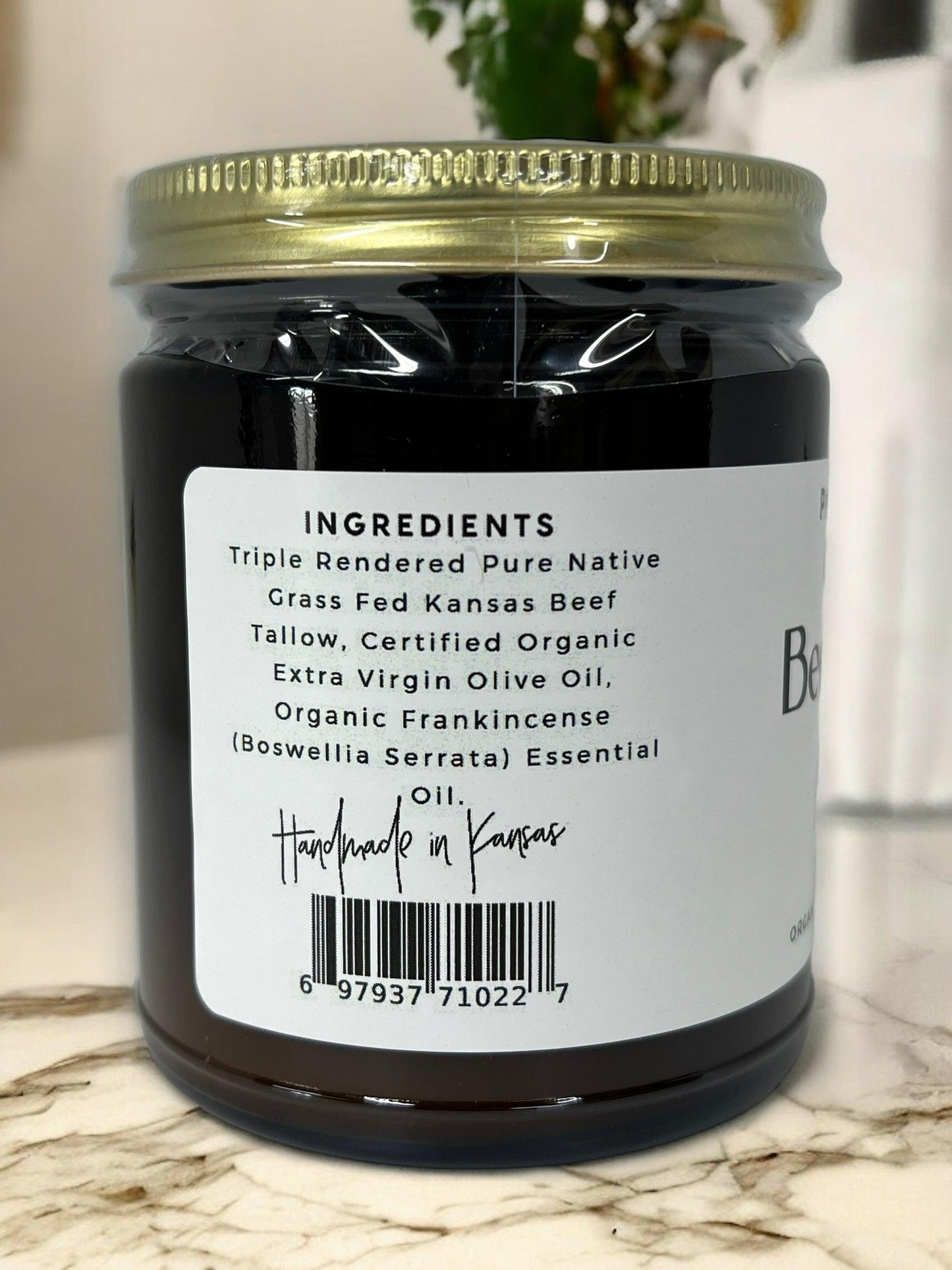 Grass Fed Beef Tallow Balm - 2 oz - Grown and Made in USA - Organic Grass Fed and Finished Tallow - Moisturizing Skin Care