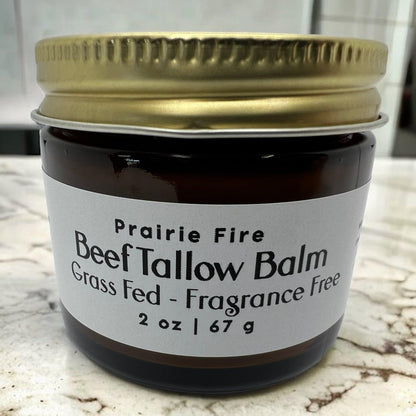 Grass Fed Beef Tallow Balm - 2 oz - Grown and Made in USA - Organic Grass Fed and Finished Tallow - Moisturizing Skin Care