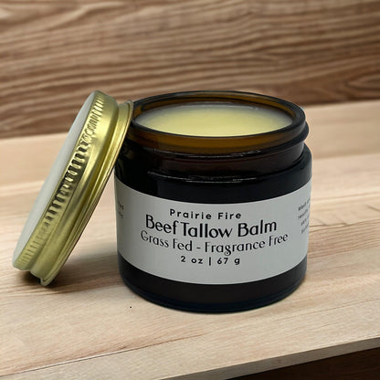 Grass Fed Beef Tallow Balm - 2 oz - Grown and Made in USA - Organic Grass Fed and Finished Tallow - Moisturizing Skin Care