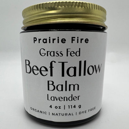 Grass Fed Beef Tallow Balm - 4 oz - Made in USA - Organic Grass Fed and Finished Tallow - Moisturizing Skin Care