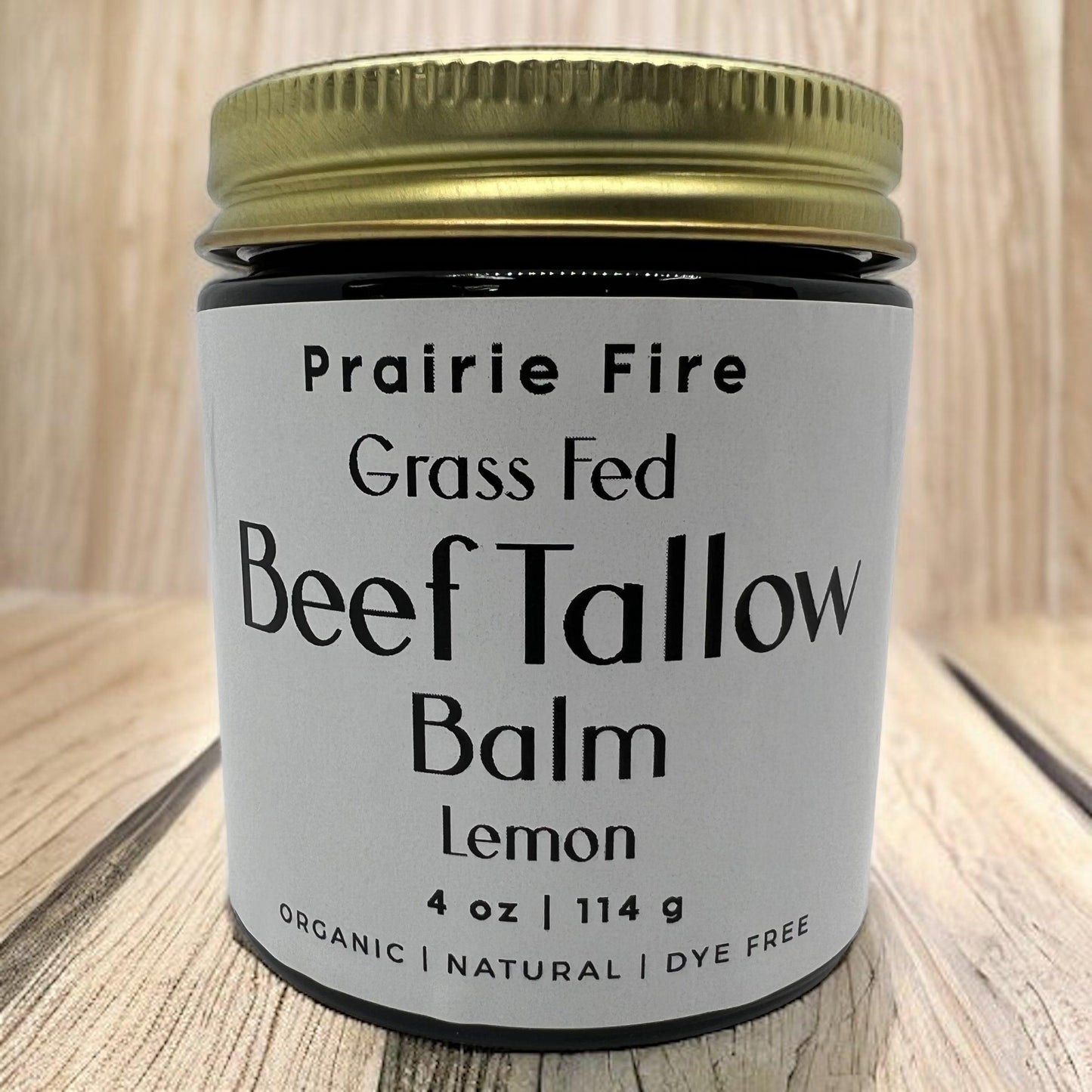 Grass Fed Beef Tallow Balm - 4 oz - Made in USA - Organic Grass Fed and Finished Tallow - Moisturizing Skin Care