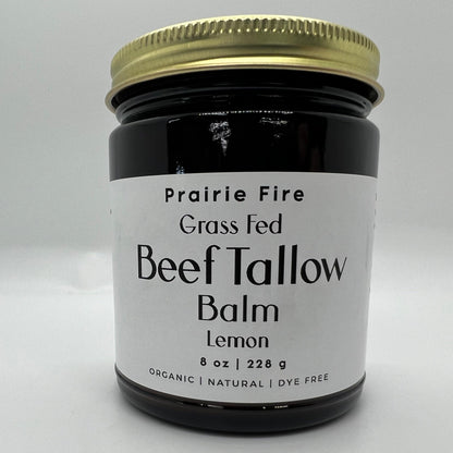 Grass Fed Beef Tallow Balm - 8 oz - Made in USA - Organic Grass Fed and Finished - Moisturizing Skin Care
