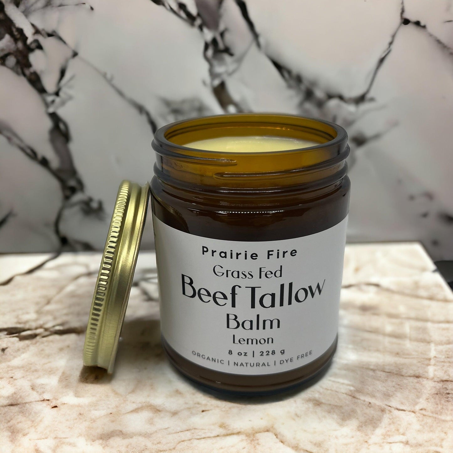 Grass Fed Beef Tallow Balm - 8 oz - Made in USA - Organic Grass Fed and Finished - Moisturizing Skin Care