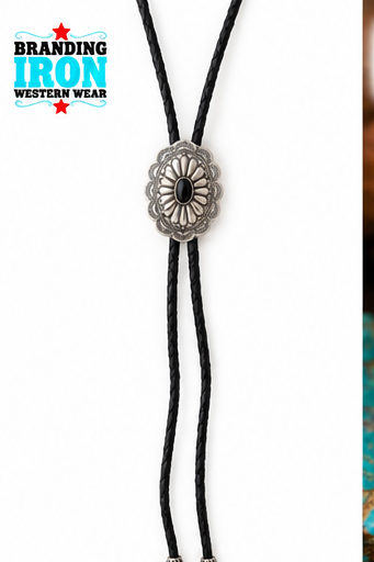 Concho Bolo Tie | Western Bolo Tie | Branding Iron Western Wear