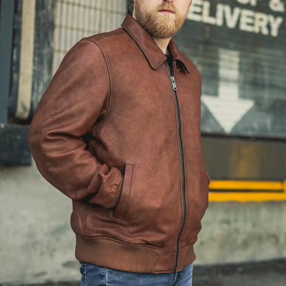 Moto Bomber - Men's Leather Jacket