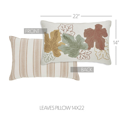 Bountiful Leaves Autumn Throw Pillow – Cozy Fall Accent Cushion