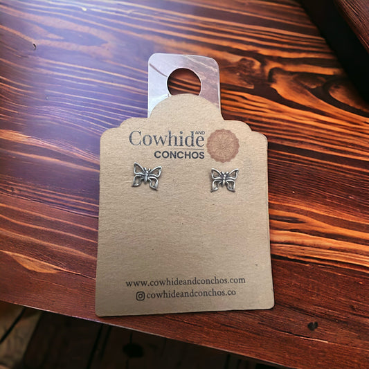 Butterfly post earrings in Sterling Silver