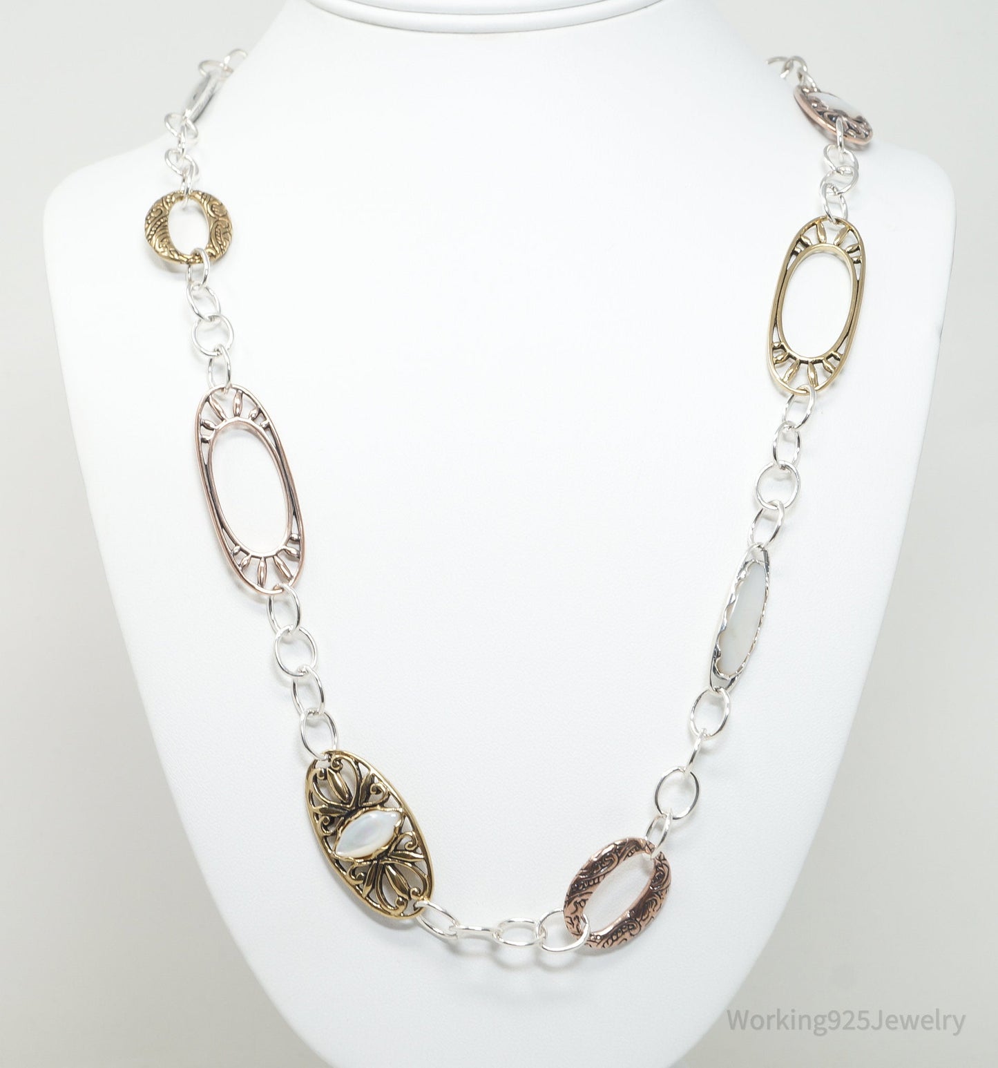 Vintage Designer Carolyn Pollack Relios Collection Sterling Silver Necklace