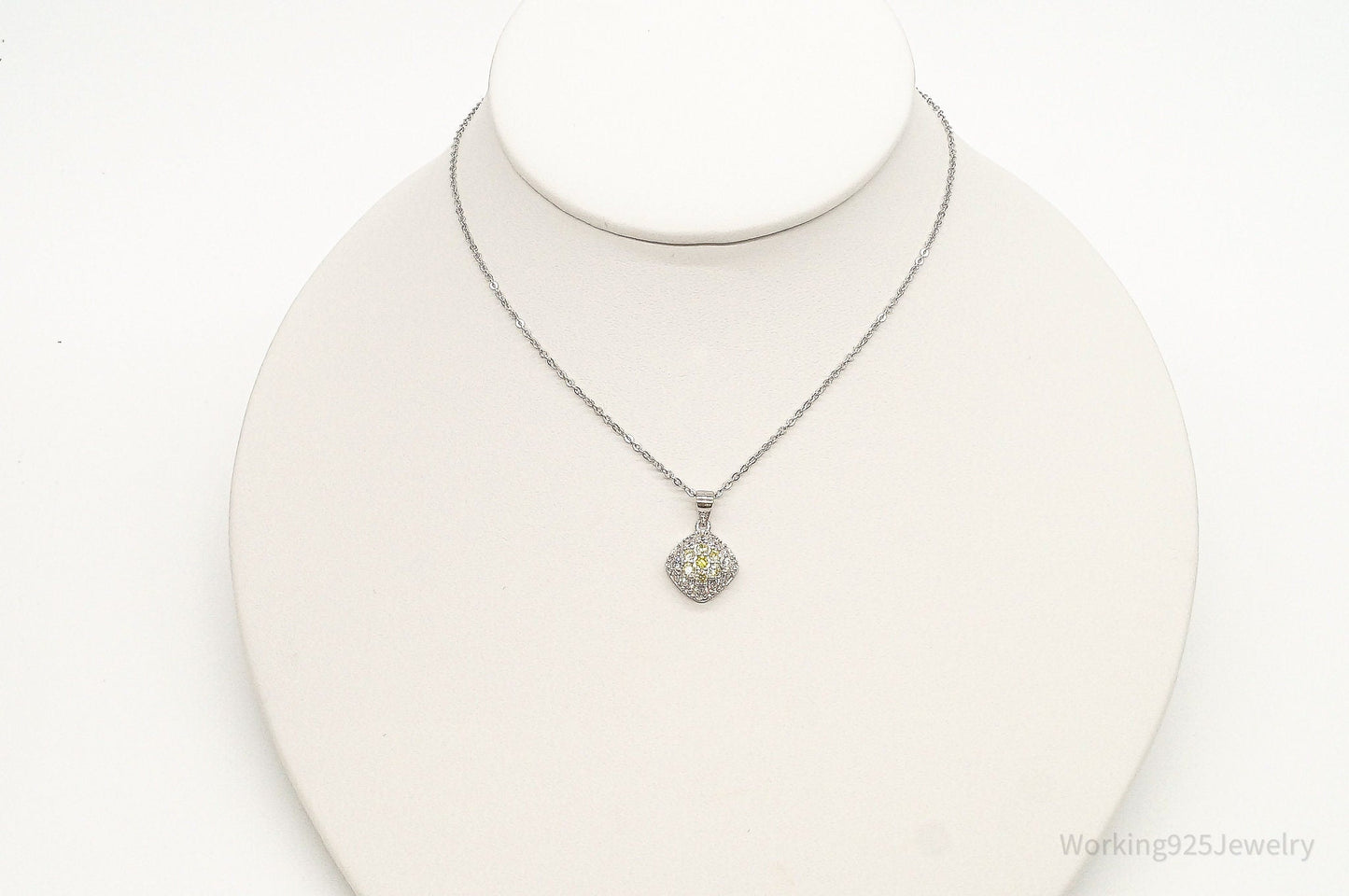 Designer Ryze Cubic Zirconia Sterling Silver Necklace