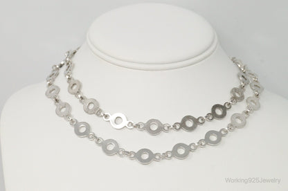 Rare Vintage Norwegian Modernist David Andersen Sterling Silver Necklace