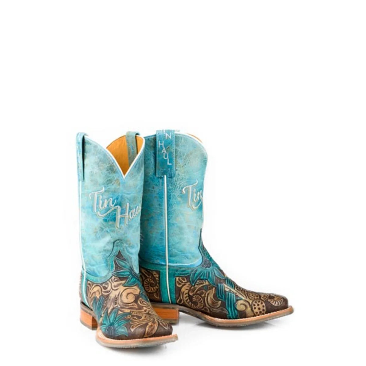 Tin Haul Cactus Flower - Women's Leather Cowgirl Boot