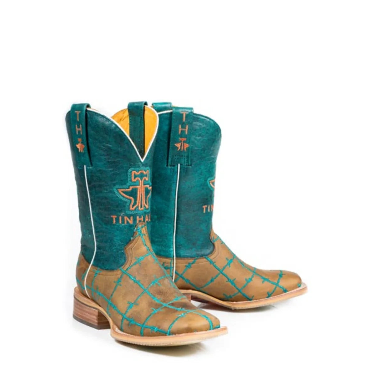Tin Haul Barbd Wire - Women's Leather Cowgirl Boot