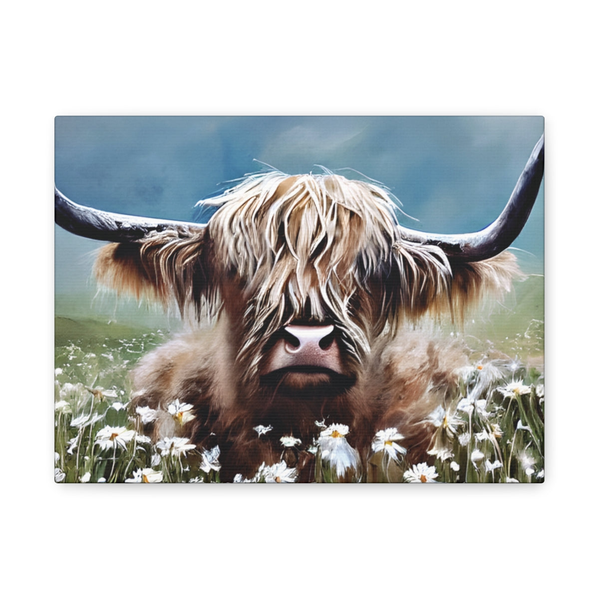Highland Cow Decor Canvas Wall Art