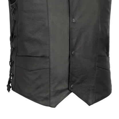 Carbine Men's Western Style Leather Motorcycle Vest