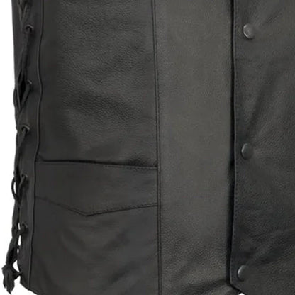 Carbine Men's Western Style Leather Motorcycle Vest