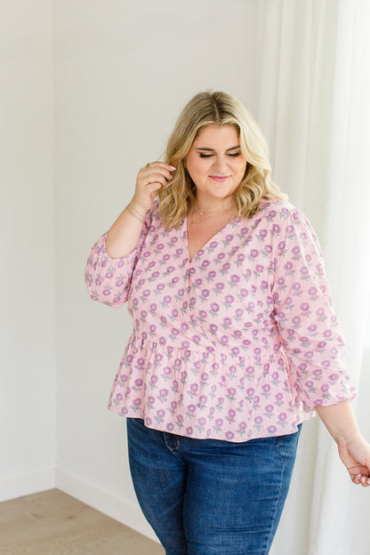 The Frances Top in Blush Haze - Final Sale
