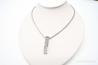 Vintage Bali Style Chain Sterling Silver Necklace