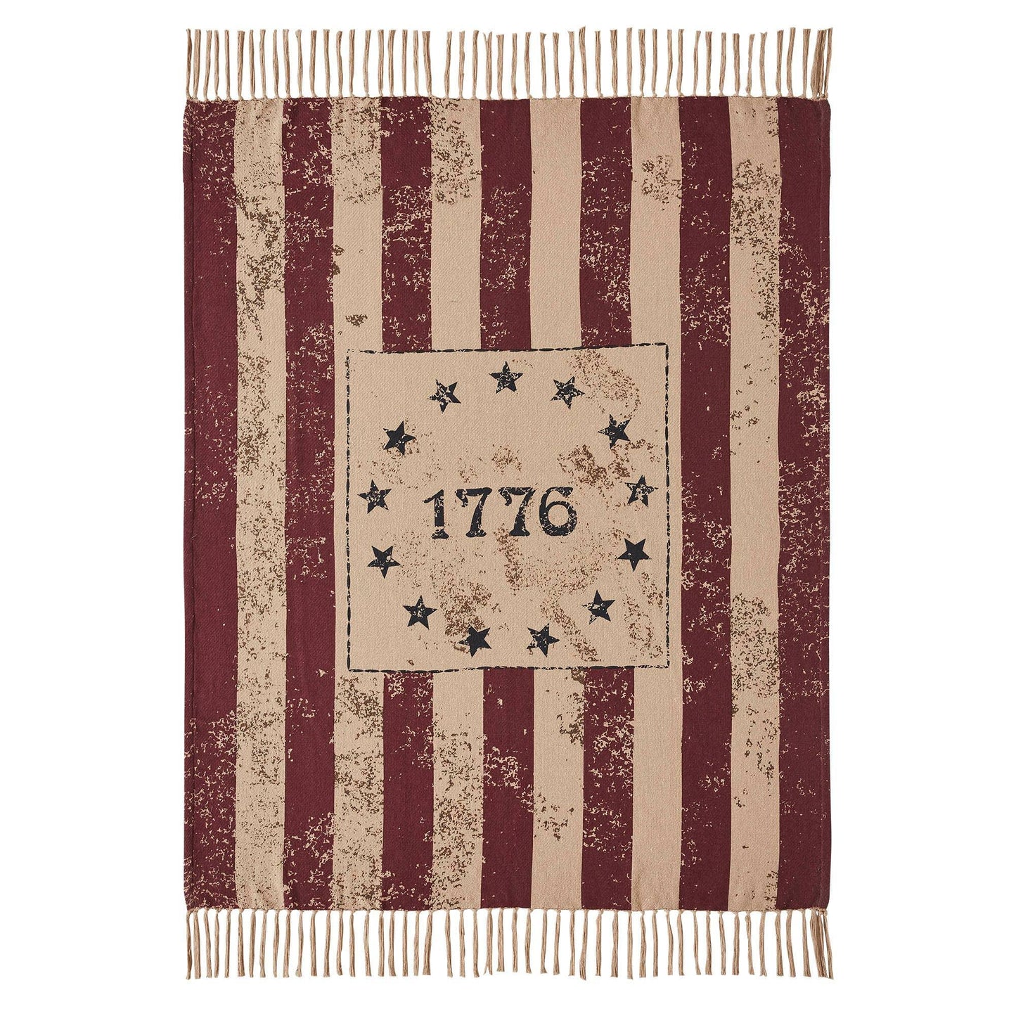 1776 Patriotic Woven Throw Blanket 50x60