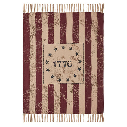 1776 Patriotic Woven Throw Blanket 50x60
