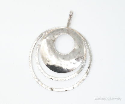 Retired Silpada Hammered Rings Sterling Silver Necklace Pendant