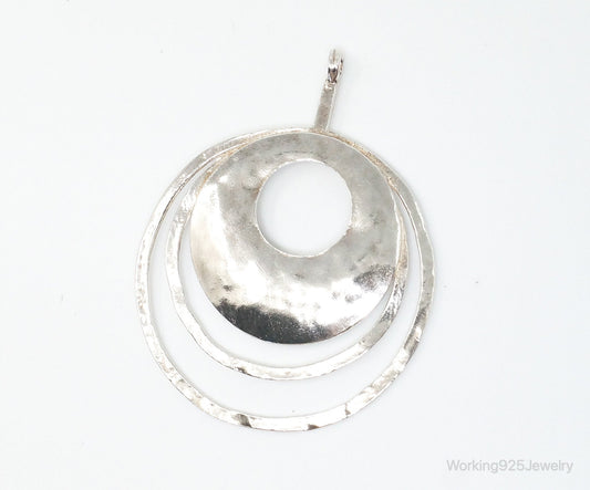 Retired Silpada Hammered Rings Sterling Silver Necklace Pendant