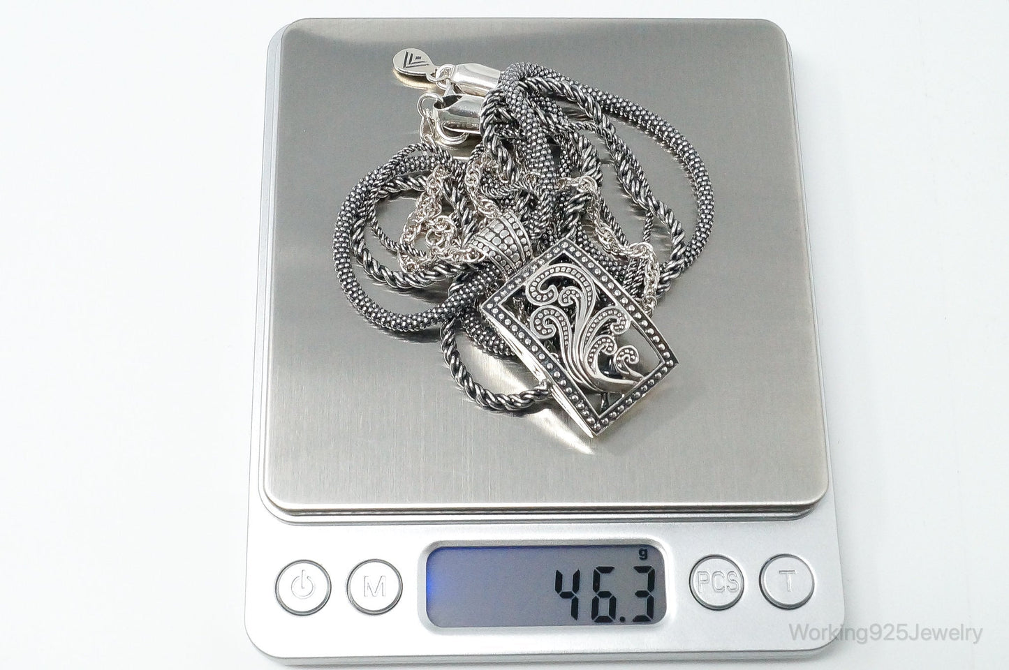 Designer Silpada Four Strand Chain Sterling Silver Necklace