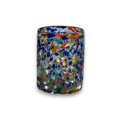 Confetti Pebbled Tumbler | Hand-Blown Mexican Glassware