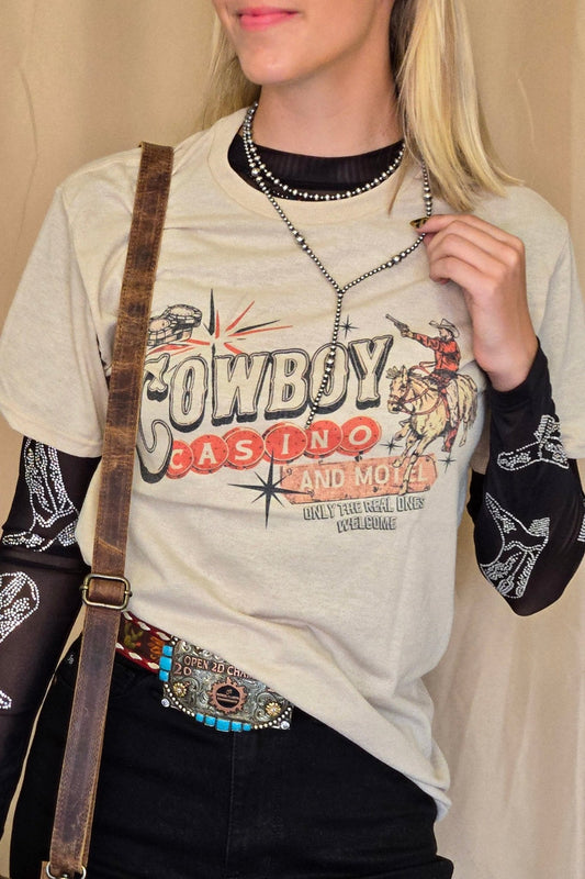 "Cowboy Casino" Western Graphic Tee — Jerzees Vegas Western Statement