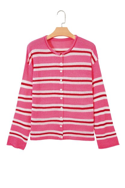 Palmer Striped Drop Shoulder Cardigan