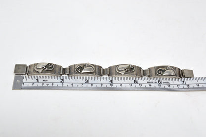 Rare Vintage Laurence Foss Modernist Sterling Silver Bracelet - Georg Jensen