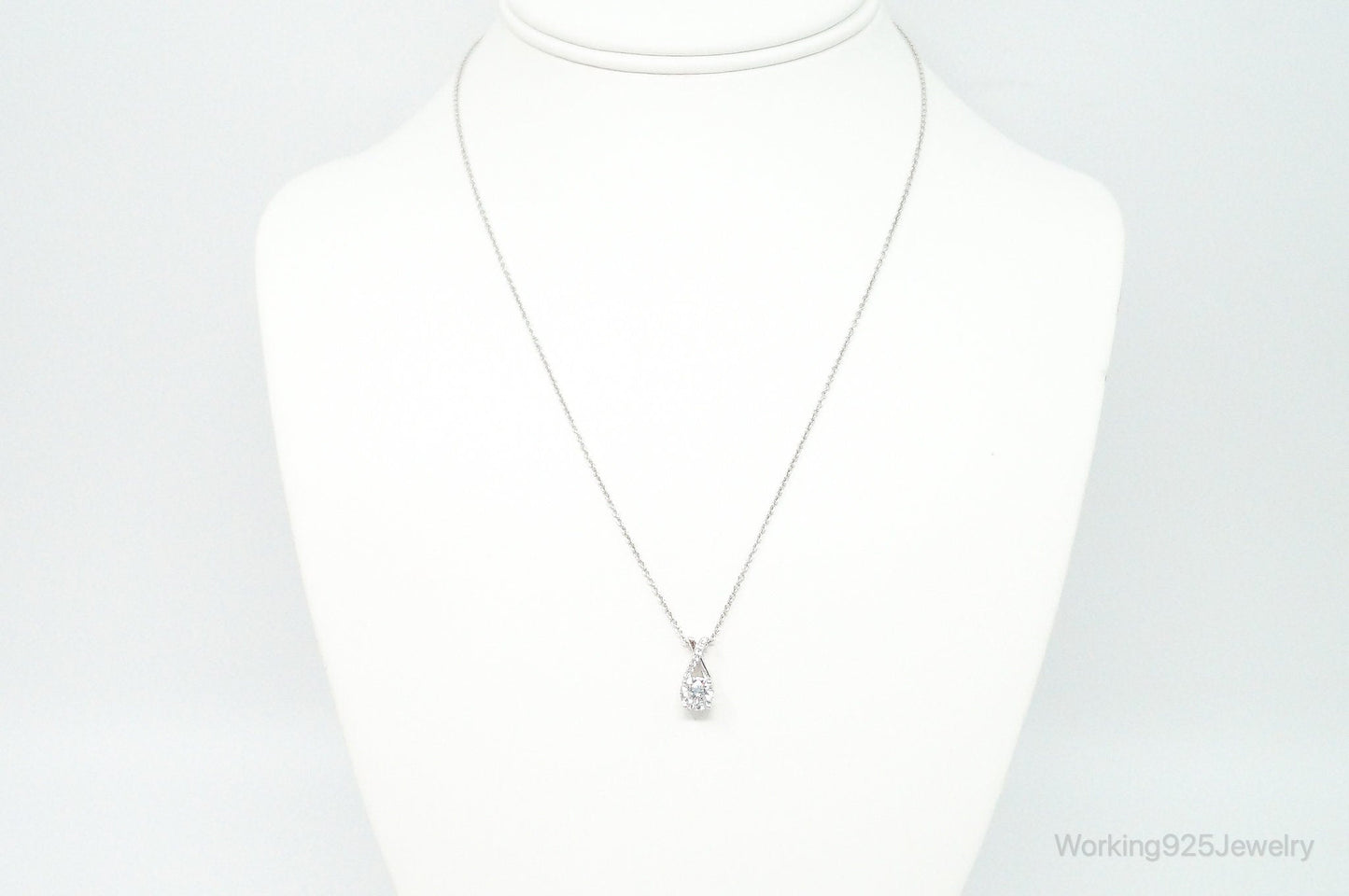Vintage Designer Lafonn Cubic Zirconia Sterling Silver Necklace