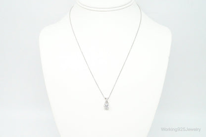 Vintage Designer Lafonn Cubic Zirconia Sterling Silver Necklace