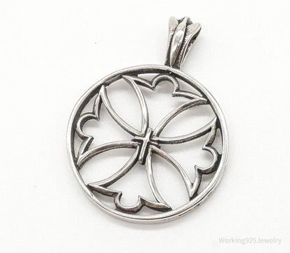 Vintage Cut Out Cross Sterling Silver Pendant