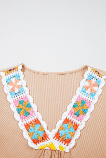 Marianna Textured Short Sleeve Blouse