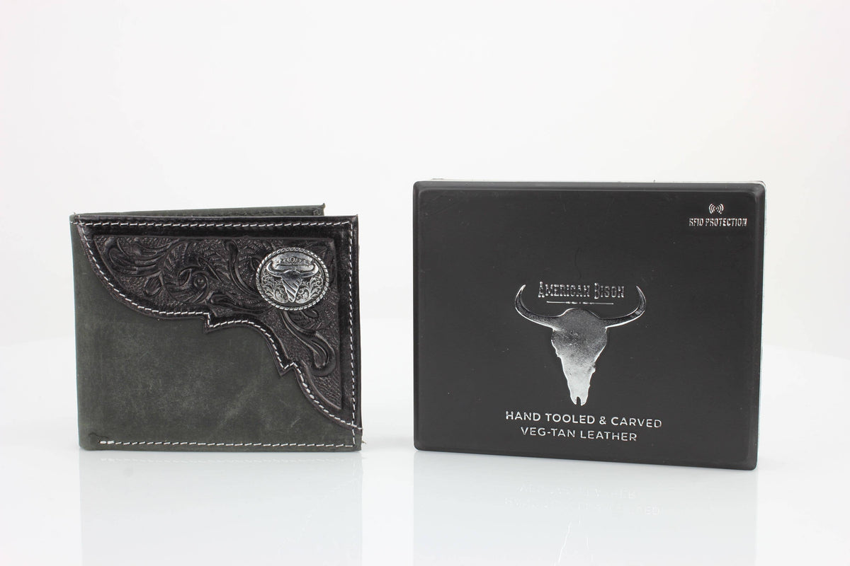 The Stockyard Tooled Leather Bifold Wallet | Branding Iron Western Wear