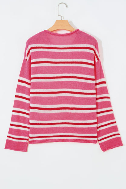 Palmer Striped Drop Shoulder Cardigan
