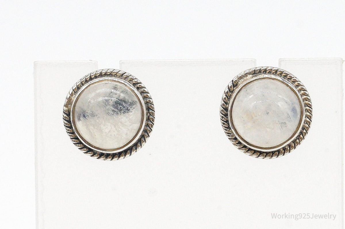 Vintage Moonstone Sterling Silver Earrings