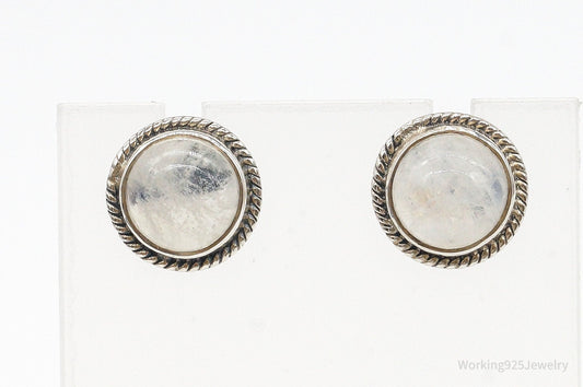 Vintage Moonstone Sterling Silver Earrings