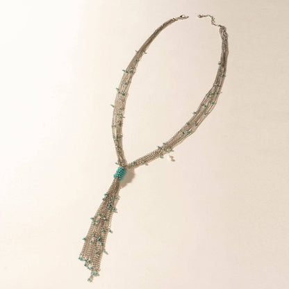 Mist River Tassel Necklace in Silver Mix: Silver Mix