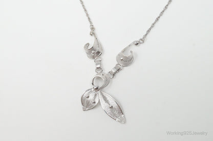 Vintage Joseph Esposito Filigree Sterling Silver Necklace
