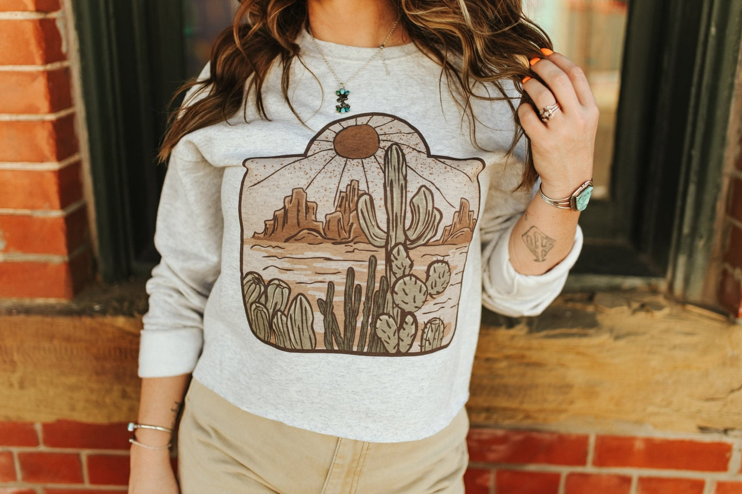 Cattle Tag Raw Hem Graphic