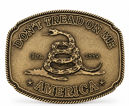 Don’t Tread on Me Western Belt Buckle | Branding Iron