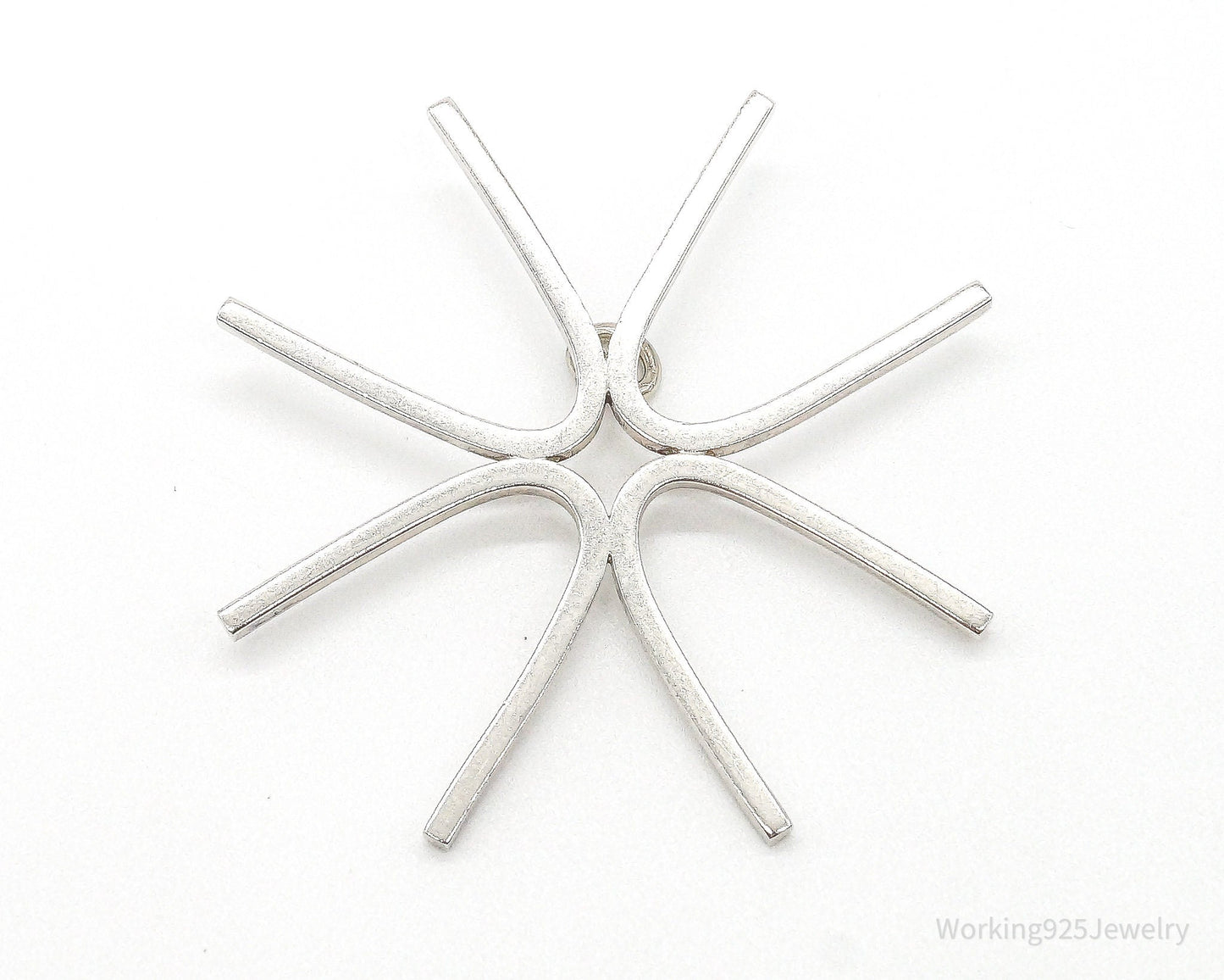 Large Vintage Modernist Sterling Silver Pendant